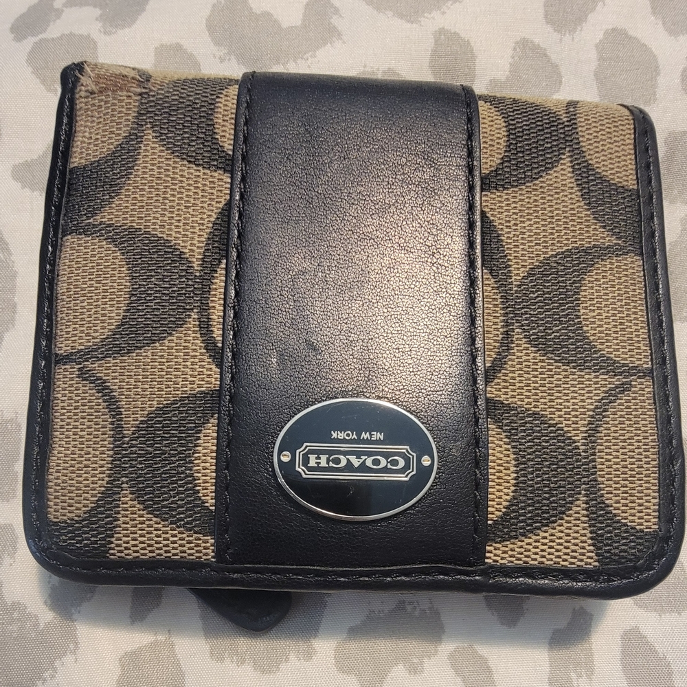 Coach Tan and Black Wallet